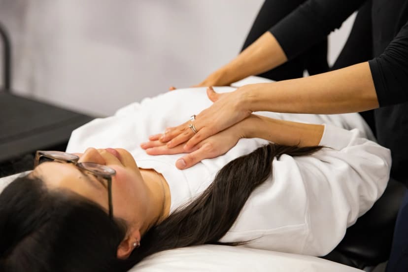 A close up of a patient getting treatment
