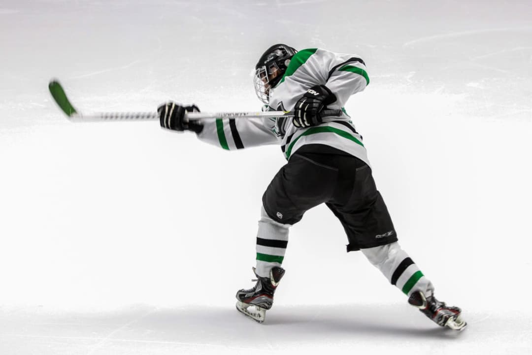Ice hockey players in action during a game